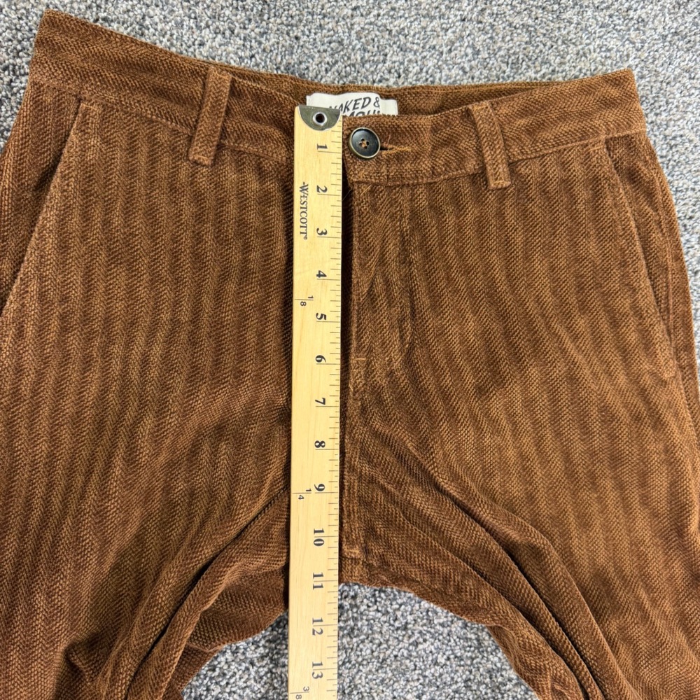 Naked & Famous Tapered Chino Heavy Velvet Twill Men 28 Brown Japanese Fabric - Picture 10 of 13